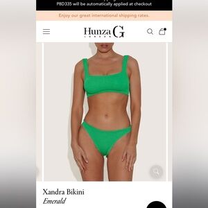 Hunza G Xandra Bikini in Emerald Green